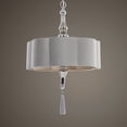 thumbnail image 2 of Uttermost Helena 4-Light Steel Metal and Glass Drum Pendant in Chrome, 2 of 4
