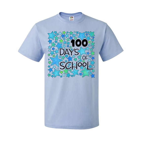 Inktastic 100 Days of School Stars in Blue T-Shirt
