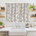 thumbnail image 2 of Natural Trees Kitchen Curtains Window Panels, Colored Birds on Branches Retro Rustic Insulated Window Treatment Curtain, Grommet Curtains for Bedroom/Living Room/Bathroom, 2 Piece 52"Wx63"L, 2 of 8