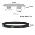 thumbnail image 2 of 2 Packs 128XL 037 Timing Belt 64 Teeth Rubber Geared Cogged Belt, 0.37" Width, 0.20" Pitch, 2 of 5