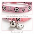 thumbnail image 3 of Soccer Pattern Pet Collar with Safety Buckle, Decorative Polycotton Neck Strap for Cats and Dogs for Game Day, Green, 3 of 5