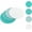 Teal Blue, variant on Haimei 8 Inch Cotton Trivets, 4 Pack Heat-Resistant Hot Pads, Kitchen Countertop Table Pot Holders for Hot Pots and Pans