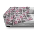 thumbnail image 3 of Abstract Soft Flannel Fleece Blanket, Repeating Modern Simplistic Floral Motifs on Muted Tone Background Print, Cozy Plush for Indoor and Outdoor Use, 50" x 70", White and Multicolor, by Ambesonne, 3 of 6