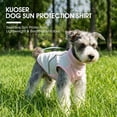 thumbnail image 4 of Kuoser UPF 50+ Sun Protection Dog Shirt, UV Protection Pet T-Shirt with Zipper and Reflective Strips, Breathable, Quick-Dry and Lightweight Vest for Small Dogs, Pink, XS, 4 of 7