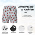 thumbnail image 3 of Daiia Hand Drawn Strawberry Mens Swim Trunks Swim Shorts Quick Dry Swim Shorts with Mesh Lining Pockets-X-Large, 3 of 9