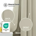 thumbnail image 4 of Deconovo Rod Pocket Room Darkening Curtains Pack of 2, Thermal Insulated Drapes for Bedroom, Light Beige, 52"W x 63"L, 4 of 11