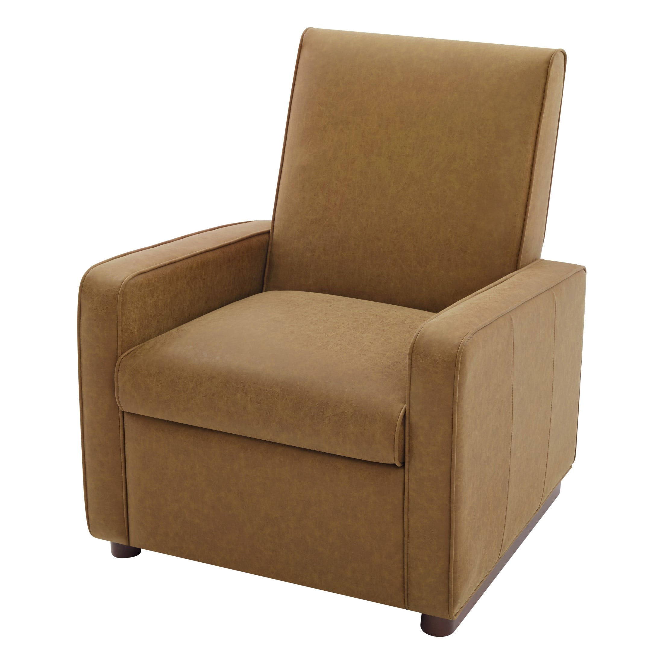 Christopher Knight Home Modern Manual PU Leather Recliner Chair, 2-Position Adjustable Back, Brown