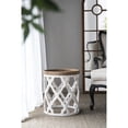 thumbnail image 4 of 23" Distressed White Side Table, Casual & Graceful Detail, Fir Wood, 19.7x19.7x23", 9.9lbs, Transitional Table For Bedroom, Stylish, French Country Style, 4 of 5