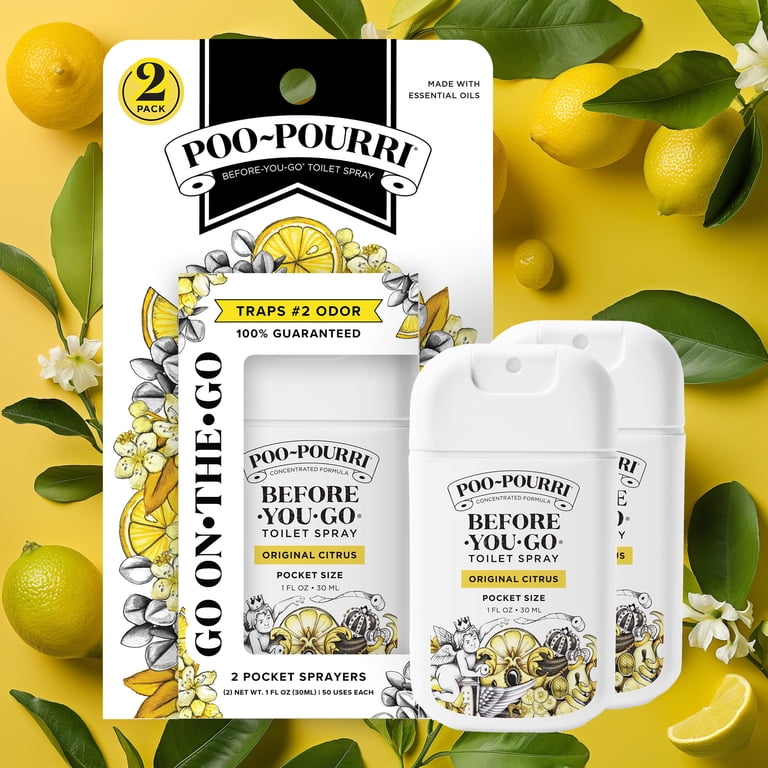 Poo-Pourri, Toilet Spray, Original Citrus 30ml 2pk, Pocket
