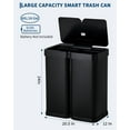 thumbnail image 4 of BeesClover Automatic Motion Sensor Trash Can, 60 Liter/16 Gallon Touchless Smart Garbage Bin with Soft-Close Lid, Large Capacity Waste Basket for Kitchen, Office, Living Room, 4 of 7