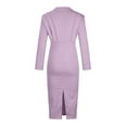 thumbnail image 6 of Spring Dresses for Women Fashion 2025 Long Sleeve Elegant Mock Neck Bodycon Party Business Casual Dress Stretchy (L, Purple), 6 of 6