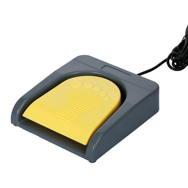 Graflsoa Interrupteur à Pédale USB avec Raccourcis Personnalisables pour Multimédia et Jeux - Design Durable Gris & Jaune