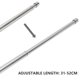 thumbnail image 5 of Varilla de armario ajustable para colgar la varilla de armario de ropa para colgar la varilla de armario de metal, 5 of 6