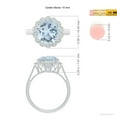 thumbnail image 4 of ANGARA Natural 3.2 ct Aquamarine Scalloped Halo Ring in 14K White Gold for Women (Size-10mm) | March Birthstone, Birthday, Anniversary, Jewelry Gift for Women | Natural Aquamarine Ring, 4 of 8