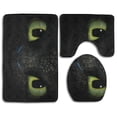 thumbnail image 1 of GOHAO Creepy Exotic Cat Eye 3 Piece Bathroom Rugs Set Bath Rug Contour Mat and Toilet Lid Cover, 1 of 2