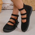 thumbnail image 4 of Willtoo Womens Ankle Strap Flat Shoes Casual Round Toe Walking Shoes with Metal Buckles Comfortable Non Slip Mary Janes, 4 of 5