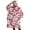 Red Daisy Flower, variant on Oversized Wearable Blanket Hoodie,Red Daisy Flower Green Centers Pattern Sherpa Blanket Hoodie with Super Pockets,Super Warm Fuzzy Pullover for Women & Men