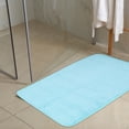 thumbnail image 3 of Unique Bargains 2 Pcs Memory Foam Bathroom Mat Non Slip Soft Bath Mats Rugs Machine Washable Blue 40x60cm+50x80cm, 3 of 6
