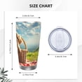 thumbnail image 4 of Fotbe Adorable Puppy Basket Pattern 20 oz Tumbler Stainless Steel Vacuum Insulated Coffee Ice Cup Double Wall Travel Flask Leak-proof Coffee Cup-Straw Three-piece Set, 4 of 8