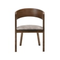 thumbnail image 3 of Benjara 5 Piece Dining Table with Open Curved Back Chairs, Black and Gray, 3 of 6