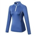 thumbnail image 1 of CNKOO T-Shirts à Manches Longues à Fermeture Éclair pour Femmes Yoga Course Quart de Zip Pull T-Shirts d'Exercice Rouge s, 1 of 4