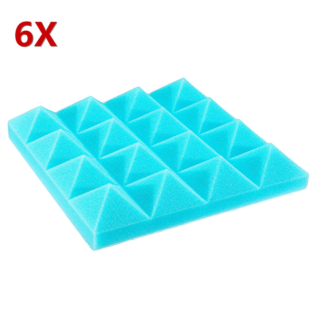 Black 10 Pack Acoustic Foam Tiles Wedge Acoustic Sound Absorbing Treatment Panels Fire Retardant 30 x 30 x2.5 cm