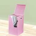 thumbnail image 3 of Cesto para ropa sucia, sencillo, plegable, con tapa, rosa, 3 of 7
