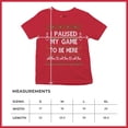 thumbnail image 5 of Tee Hunt I Paused My Game to Be Here Funny Gamer Christmas Youth T-Shirt Ugly Sweater Theme Xmas Party Gaming Console Kids Tee, Red, Large, 5 of 5