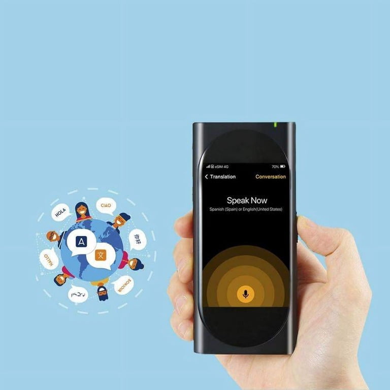 Langogo Genesis AI Translator Device with Voice Recorder, Mobile