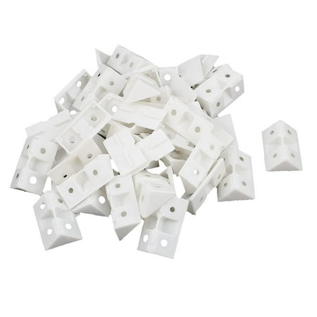 

Uxcell Furniture Assembly Corner Brace 90 Degree Angle Plastic Bracket White 31 Pcs