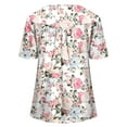 thumbnail image 6 of Patlollav Womens Tops Ladies Summer Tunic T-Shirts Casual Short Sleeve Blouse Pleated Tops With Ruffle Hem, 6 of 6
