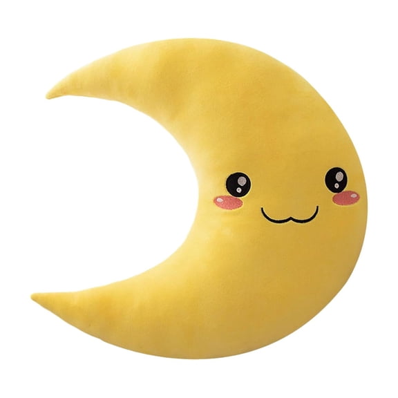 WXLCISI Moon Shaped Pillow - Decorative Fabric Pillow for Kids' Rooms, Beds, or Sofas - Soft & Comfortable Design