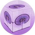 thumbnail image 1 of Ahgly Company Machine Washable Indoor Round Transitional Purple Area Rugs, 3' Round, 1 of 7