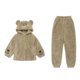 thumbnail image 1 of Conjunto de pijama con capucha y orejas de oso para mujer, ropa de dormir cálida de lana de Coral, ropa de dormir con bordado de dibujos animados, Lolita, Otoño e Invierno, 1 of 4