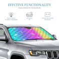 thumbnail image 3 of Kdxio Rainbow Scales2 Print Windshield Sun Shade, Foldable Sun Blocker for Car,Truck,SUV Automotive Interior Sun Protection,Reflective Shade for Front Windshield(Medium), 3 of 7