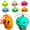C002- Green, variant on Squeeze Toys, Glow in The Dark Halloween Decorations, Halloween Trick Or Treat Toys, Pumpkin Party Favors, 7X5 Inch Orange Stress Squeeze Pumpkin Squeeze Toys for Halloween Class