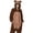 Brown Bear, variant on Halloween Black and White Clown Costume, Unisex Adult Hooded Clown Onesie Pajamas for Men & Women, Soft Loungewear with Side Pockets, S‑XXL