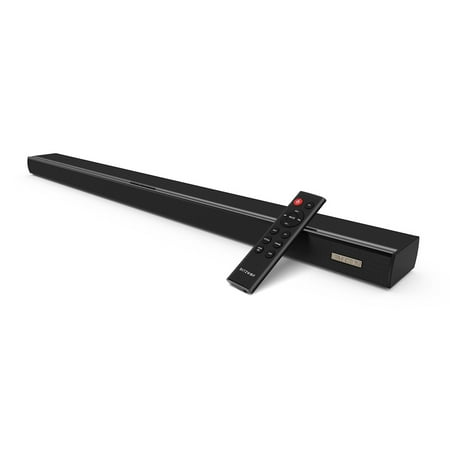 Coaxial Speakers System - BlitzWolf 36 Inch Wireless SoundBar for TVs ,60W 2.0 Channel Wired and Wireless bluetooth Audio Speaker for TV PC phone Home Theater with Coaxial/ Optical/ AUX/,Remote Control