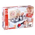 thumbnail image 5 of Hape 2-in-1 Child Safe Wood Children's Play Toy Kitchen and Grill Learning Set, 5 of 5