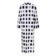 thumbnail image 4 of Gibobby Vestido largo para mujer Nuevo vestido de fiesta diario casual recto suelto con cuello en V y manga larga acampanada a cuadros para mujer(Gris,M), 4 of 5