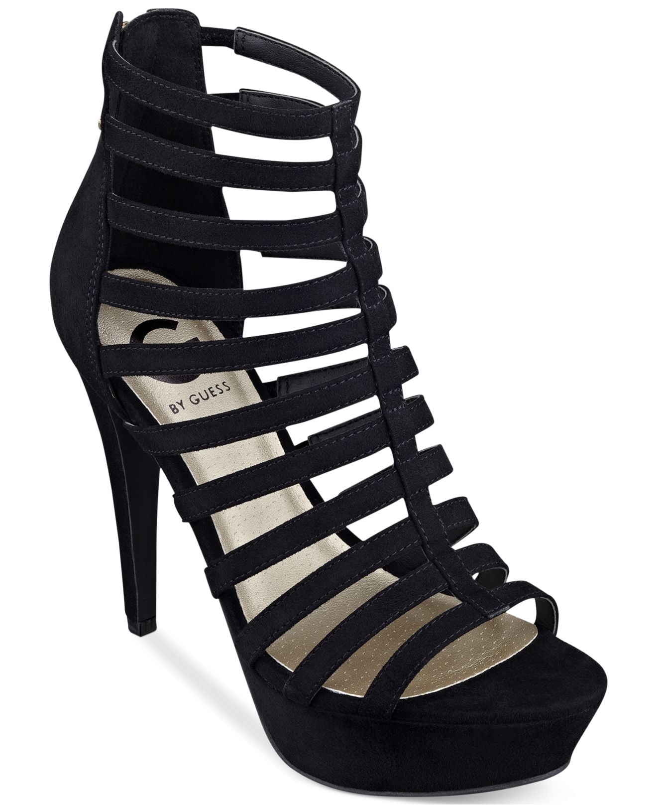 caged platform heels