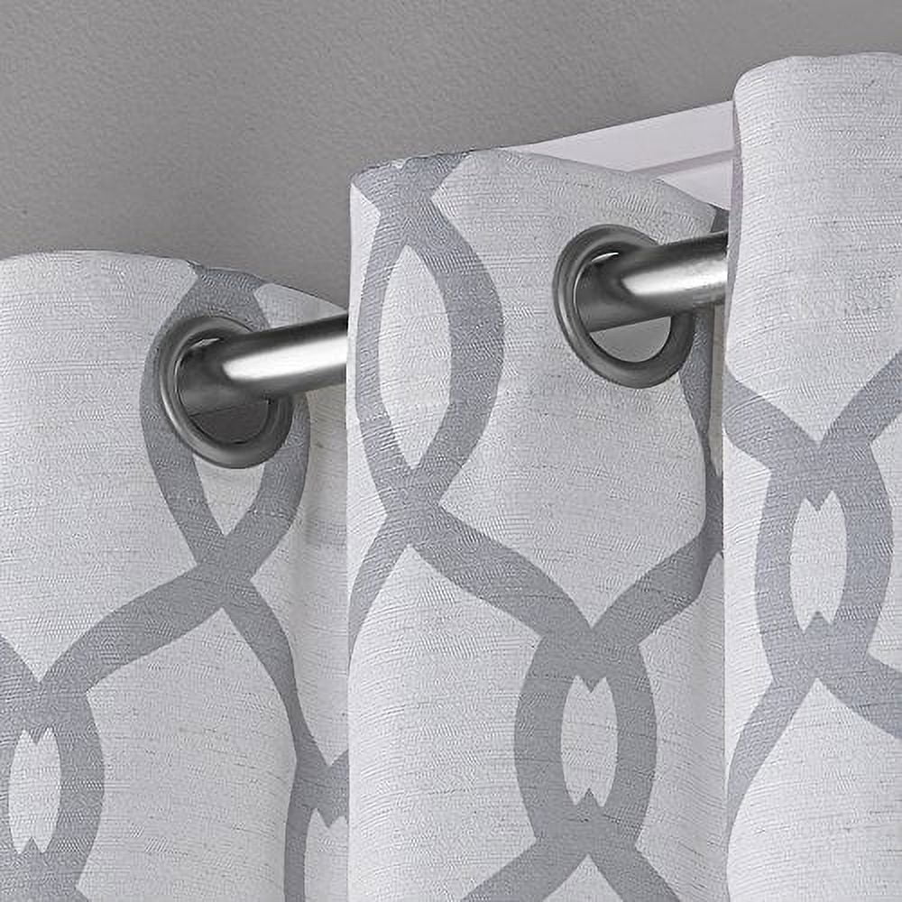 Exclusive Home Kochi Light Filtering Linen Blend Grommet Top Curtain Panel Pair, 54"x108", Dove Grey