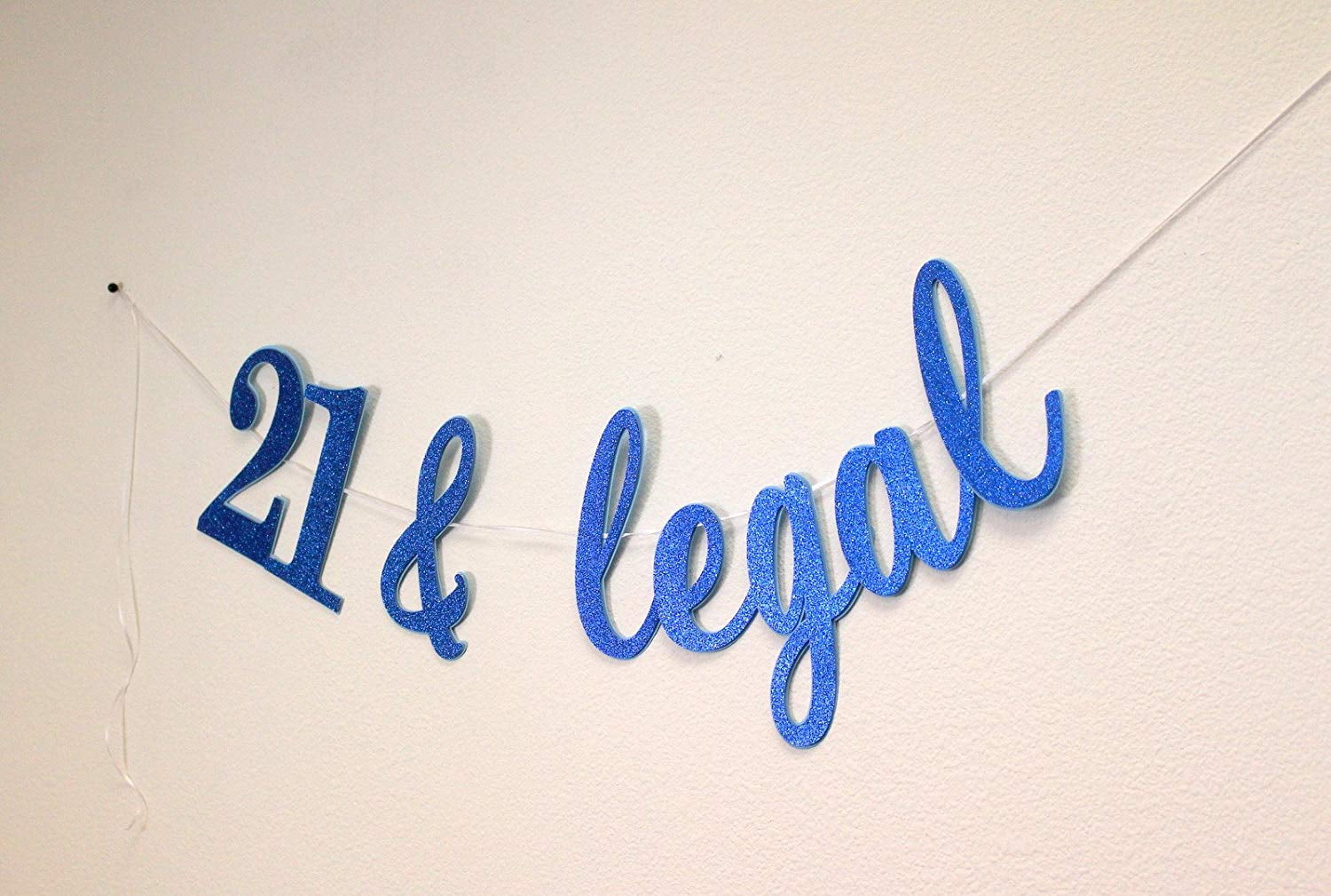 All About Details 21 & Legal Cursive Banner (Blue) - Walmart.com