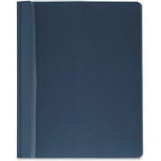 Business Source Letter Report Cover - 8 1/2" x 11" - 100 Sheet Capacity - 3 x Prong Fastener(s) - Clear, Dark Blue - 25 / Box | Bundle of 2 Boxes