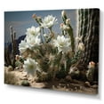 thumbnail image 2 of Designart "Pearl Fern Cactus Arid Blossoms" Floral Canvas Art Print, 2 of 5
