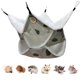 thumbnail image 1 of Hamaca planeadora de azúcar de triple capa, hamaca con jaula para mascotas pequeñas, accesorios para jaula planeadora de azúcar, cama para hámster, cama para animales (aguacate), 1 of 5