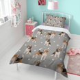 thumbnail image 4 of Beagle and Dog Footprints Duvet Cover and Pillowcase Set for Single Bedding, Bedroom Accessories for Kids Teens, 4 of 5