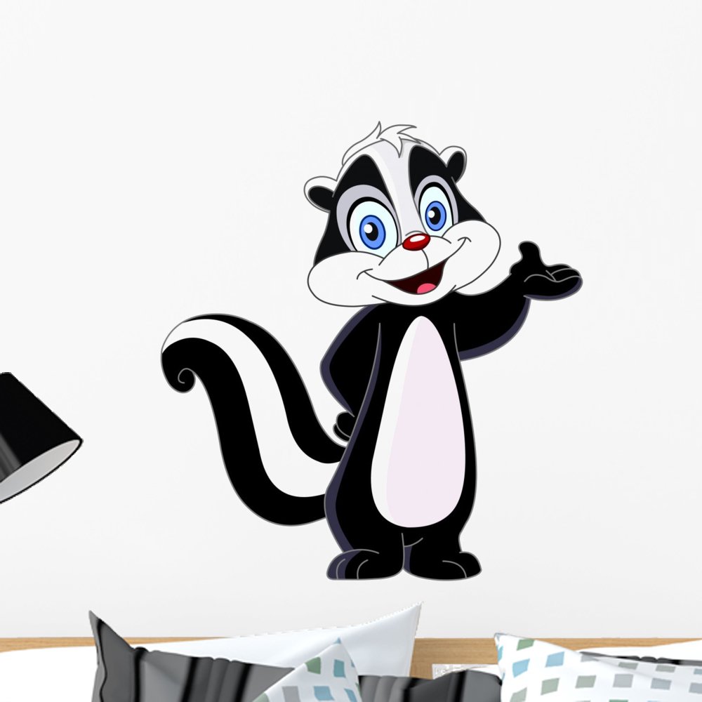 Skunk Wall Decal Sticker by Wallmonkeys Peel and Stick Graphic (24 in H
