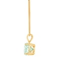 thumbnail image 2 of 2 ct Brilliant Round Cut Solitaire Simulated Green Diamond 14k Yellow Gold Pendant with 16" Chain, 2 of 3