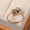 thumbnail image 3 of Natural Certified Alexandrite and sapphire ring 925 Sterling Silver Gold Plated Ring, 3 of 4